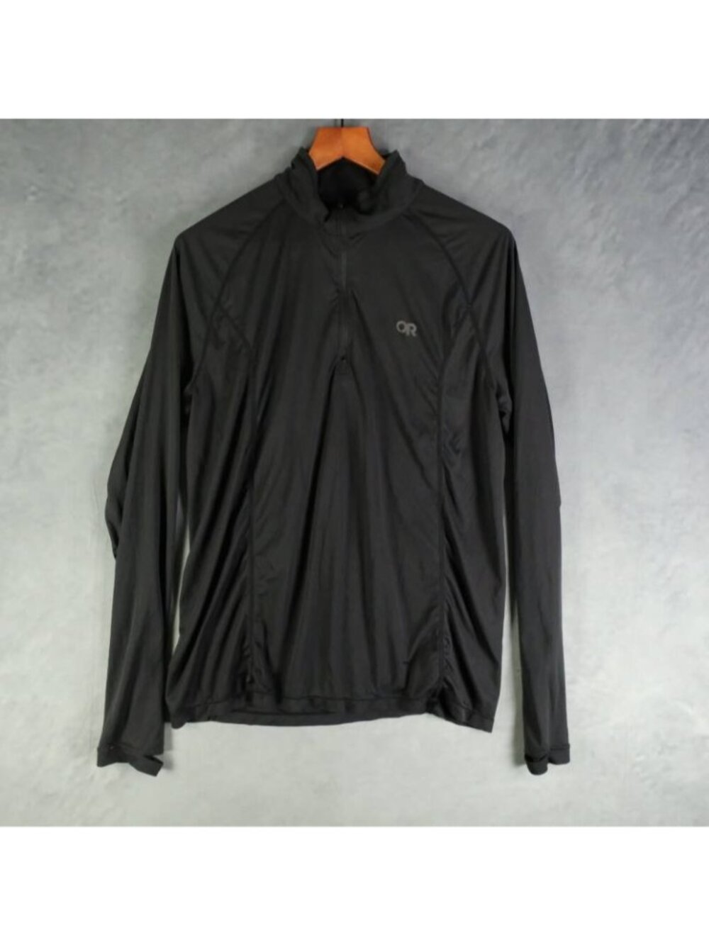 Outdoor Research Jacket Mens Large Black M Echo Quarter Zip Hiking Gorpcore